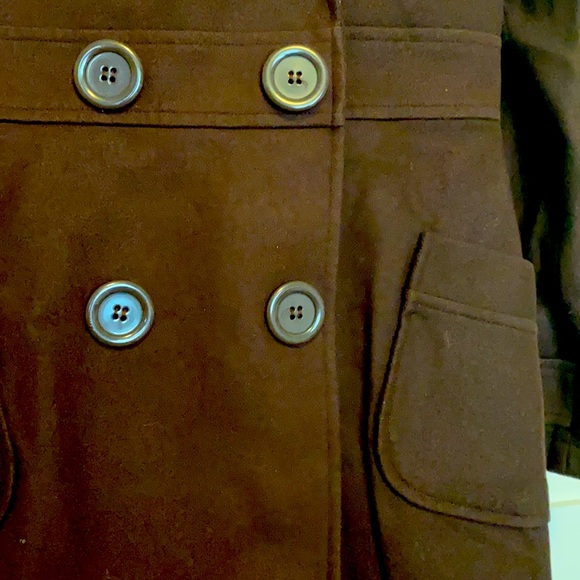 Wool Pea Coat with Polka Dog Lining - Picture 7 of 10